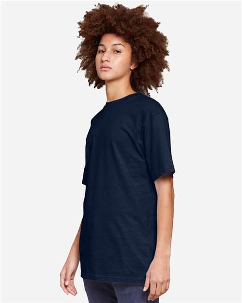 Lane Seven LS15001 Unisex Heavyweight Tee - Navy - model side