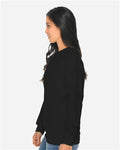 Lane Seven LS14004 Unisex Premium Crewneck Sweatshirt - Black - model side