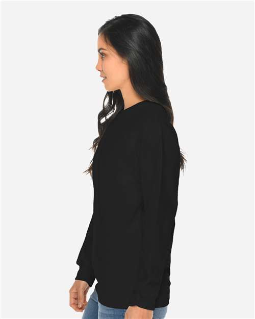 Lane Seven LS14004 Unisex Premium Crewneck Sweatshirt - Black - model side
