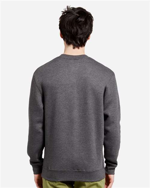 Lane Seven LS14004 Unisex Premium Crewneck Sweatshirt - Charcoal Heather - model back