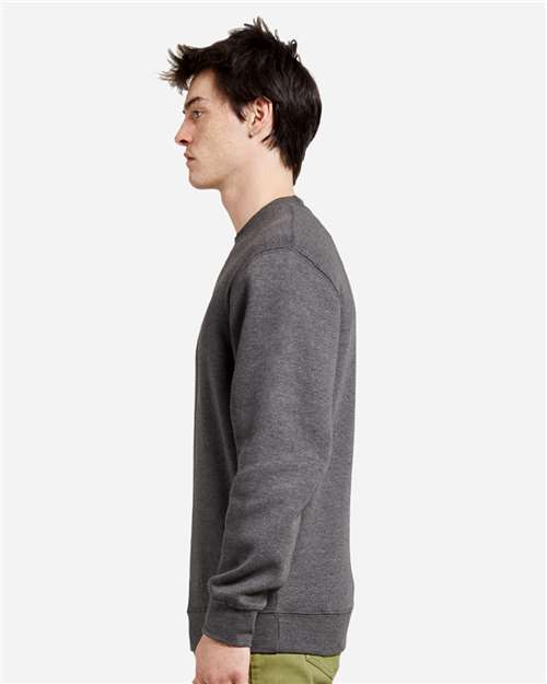 Lane Seven LS14004 Unisex Premium Crewneck Sweatshirt - Charcoal Heather - model side