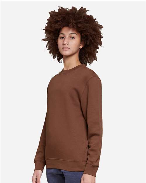 Lane Seven LS14004 Unisex Premium Crewneck Sweatshirt - Chestnut - model side
