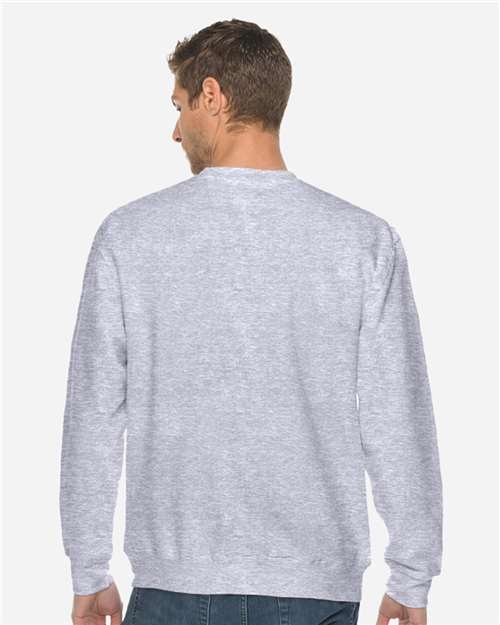 Lane Seven LS14004 Unisex Premium Crewneck Sweatshirt - Heather Grey - model back