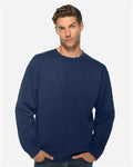 Lane Seven LS14004 Unisex Premium Crewneck Sweatshirt - Navy - model front