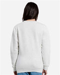 Lane Seven LS14004 Unisex Premium Crewneck Sweatshirt - Oatmeal Heather - model back