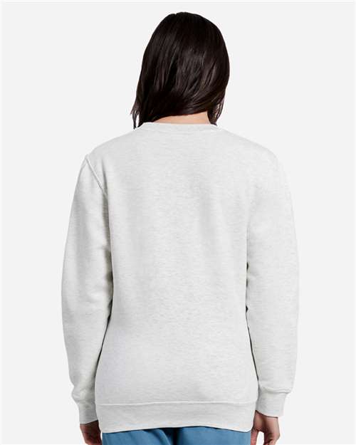 Lane Seven LS14004 Unisex Premium Crewneck Sweatshirt - Oatmeal Heather - model back