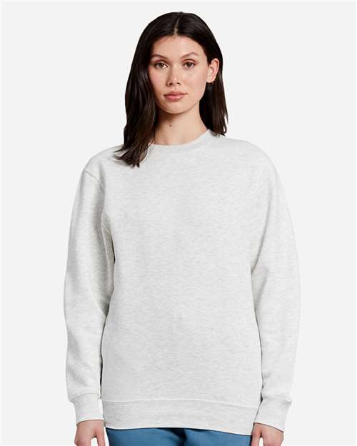 Lane Seven LS14004 Unisex Premium Crewneck Sweatshirt - Oatmeal Heather - model front