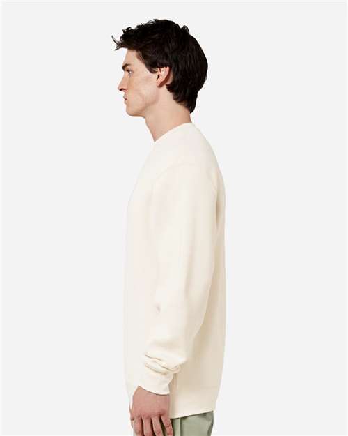 Lane Seven LS14004 Unisex Premium Crewneck Sweatshirt - Sandshell - model side