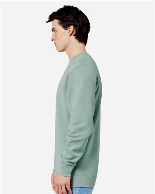 Lane Seven LS14004 Unisex Premium Crewneck Sweatshirt - Seafoam - model side