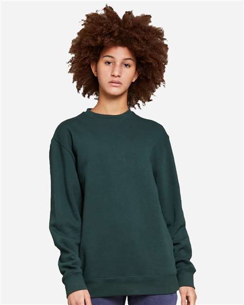 Lane Seven LS14004 Unisex Premium Crewneck Sweatshirt - Sport Green - model front