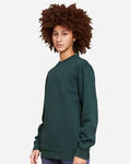 Lane Seven LS14004 Unisex Premium Crewneck Sweatshirt - Sport Green - model side
