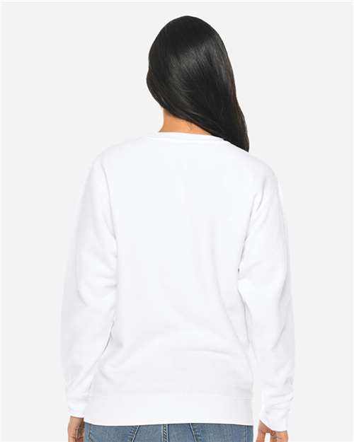 Lane Seven LS14004 Unisex Premium Crewneck Sweatshirt - White - model back