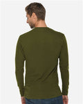 Lane Seven LS15009 Unisex Heavyweight Long Sleeve Tee - Army Green - model back