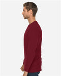 Lane Seven LS15009 Unisex Heavyweight Long Sleeve Tee - Burgundy - model side