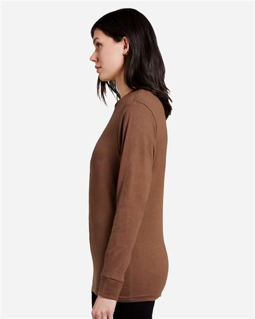 Lane Seven LS15009 Unisex Heavyweight Long Sleeve Tee - Chestnut - model side