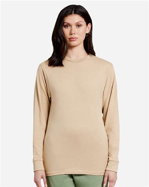 Lane Seven LS15009 Unisex Heavyweight Long Sleeve Tee - Mushroom - model front