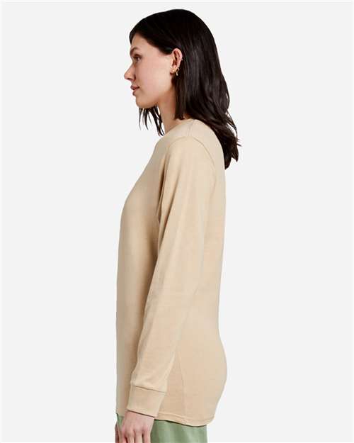 Lane Seven LS15009 Unisex Heavyweight Long Sleeve Tee - Mushroom - model side