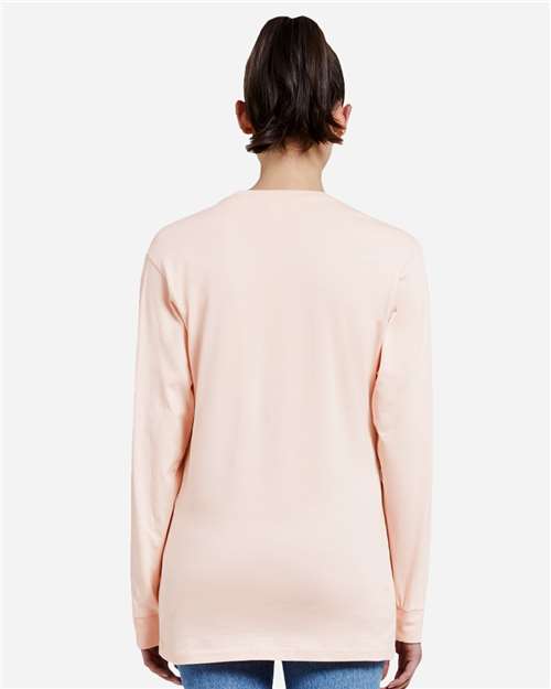Lane Seven LS15009 Unisex Heavyweight Long Sleeve Tee - Pale Pink - model back