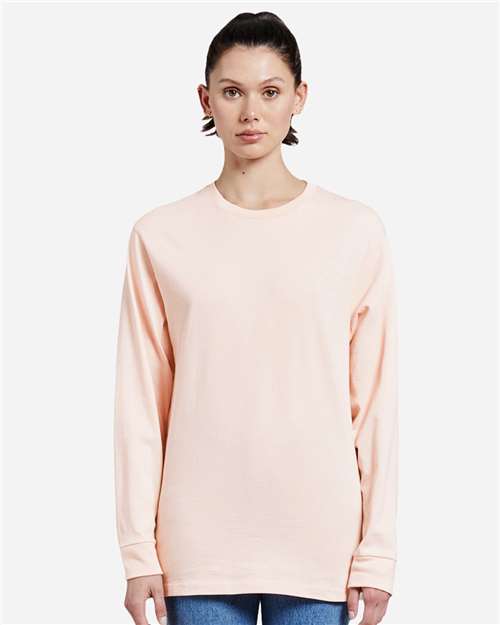 Lane Seven LS15009 Unisex Heavyweight Long Sleeve Tee - Pale Pink - model front