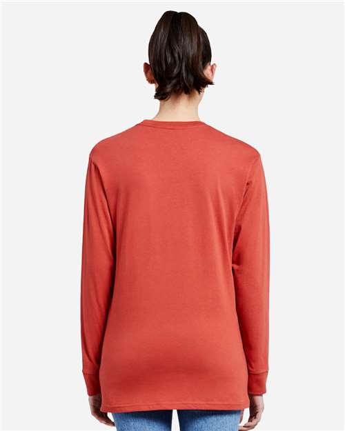 Lane Seven LS15009 Unisex Heavyweight Long Sleeve Tee - Paprika - model back