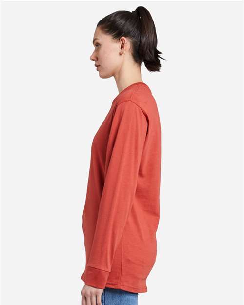 Lane Seven LS15009 Unisex Heavyweight Long Sleeve Tee - Paprika - model side