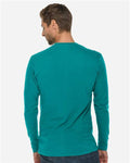 Lane Seven LS15009 Unisex Heavyweight Long Sleeve Tee - Teal - model back