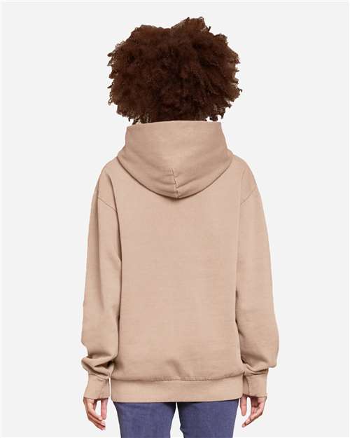 Lane Seven LS16001 Unisex Urban Hoodie Sweatshirt - Pigment Burro - model back