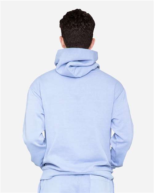 Lane Seven LS16001 Unisex Urban Hoodie Sweatshirt - Pigment Grape Ice - model back
