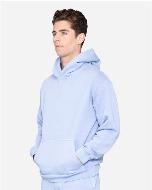 Lane Seven LS16001 Unisex Urban Hoodie Sweatshirt - Pigment Grape Ice - model side