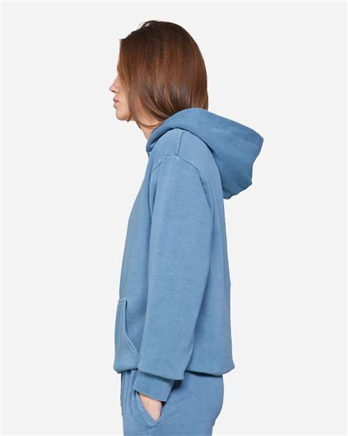 Lane Seven LS16001 Unisex Urban Hoodie Sweatshirt - Pigment Pebble Blue - model side