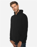 Lane Seven LS19001 Unisex Heavyweight Hoodie Sweatshirt - Black - model side