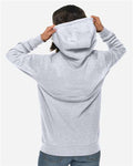 Lane Seven LS19001 Unisex Heavyweight Hoodie Sweatshirt - Heather Grey - model back