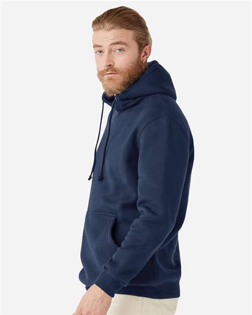 Lane Seven LS19001 Unisex Heavyweight Hoodie Sweatshirt - Navy - model side