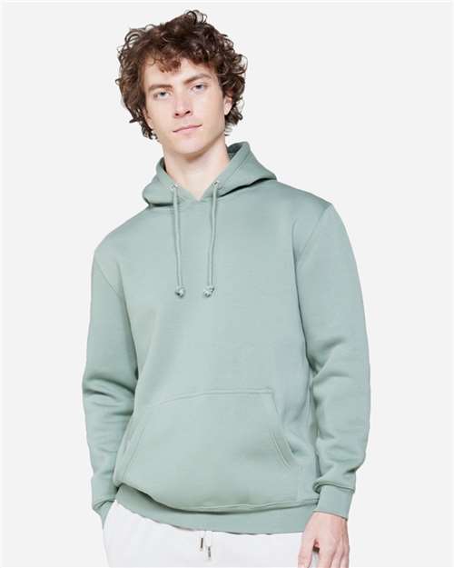 Lane Seven LS19001 Unisex Heavyweight Hoodie Sweatshirt - Sage - model front