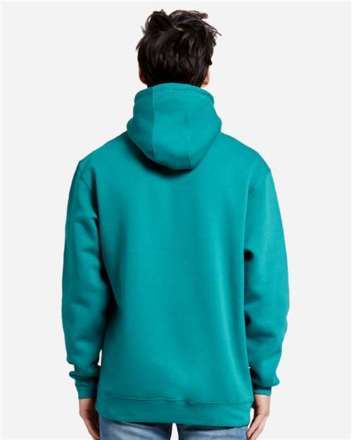 Lane Seven LS19001 Unisex Heavyweight Hoodie Sweatshirt - Teal - model back