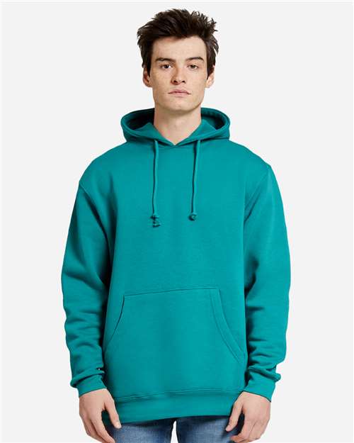 Lane Seven LS19001 Unisex Heavyweight Hoodie Sweatshirt - Teal - model front