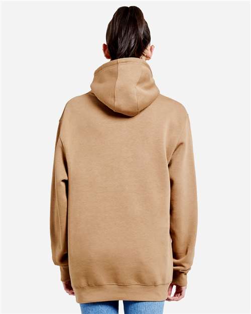 Lane Seven LS19001 Unisex Heavyweight Hoodie Sweatshirt - Toasted Coconut - model back