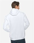 Lane Seven LS19001 Unisex Heavyweight Hoodie Sweatshirt - White - model back