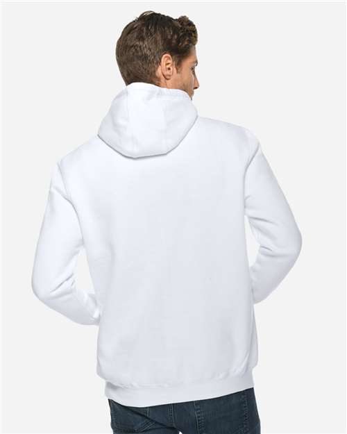 Lane Seven LS19001 Unisex Heavyweight Hoodie Sweatshirt - White - model back