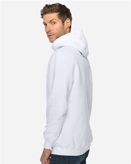 Lane Seven LS19001 Unisex Heavyweight Hoodie Sweatshirt - White - model side