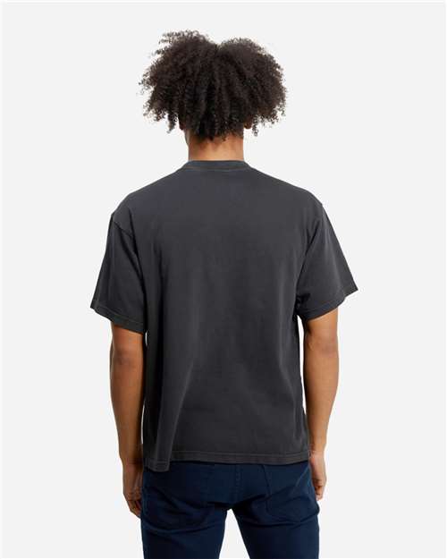 Lane Seven LS16005 Unisex Urban Heavyweight Tee - Pigment Black - model back
