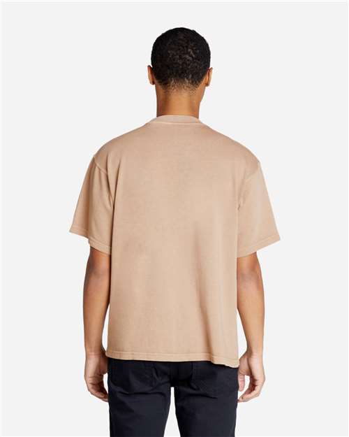 Lane Seven LS16005 Unisex Urban Heavyweight Tee - Pigment Burro - model back