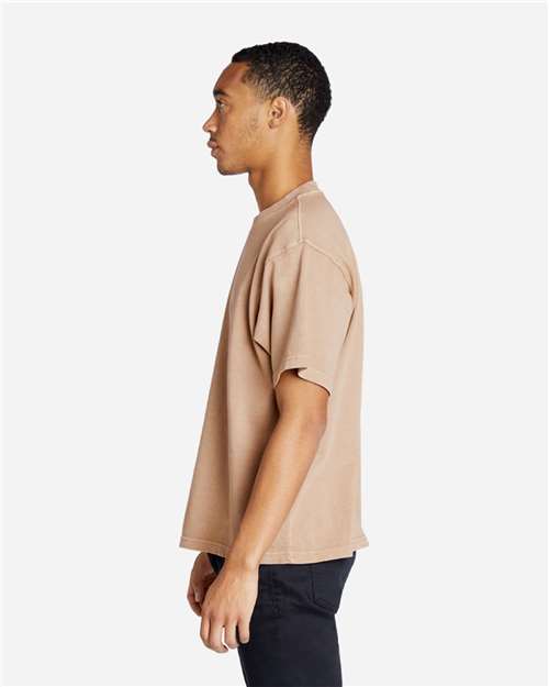 Lane Seven LS16005 Unisex Urban Heavyweight Tee - Pigment Burro - model side