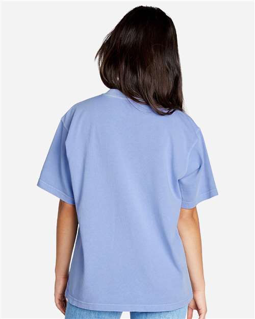 Lane Seven LS16005 Unisex Urban Heavyweight Tee - Pigment Grape Ice - model back