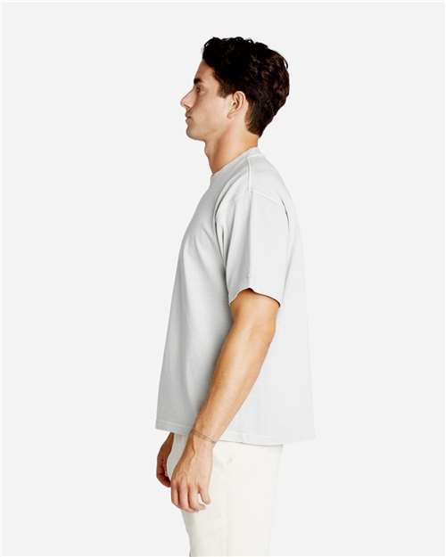 Lane Seven LS16005 Unisex Urban Heavyweight Tee - Pigment Lunar Rock - model side