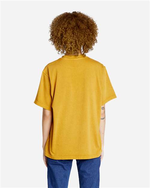 Lane Seven LS16005 Unisex Urban Heavyweight Tee - Pigment Peanut Butter - model back