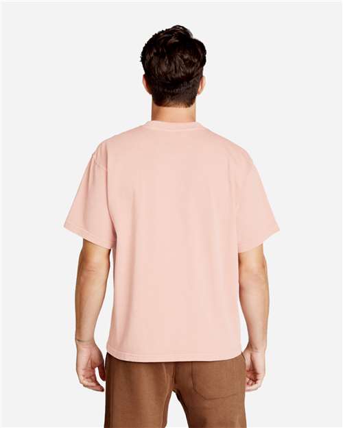Lane Seven LS16005 Unisex Urban Heavyweight Tee - Pigment Salmon - model back