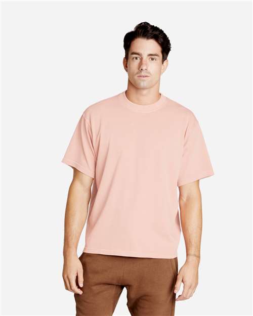 Lane Seven LS16005 Unisex Urban Heavyweight Tee - Pigment Salmon - model front