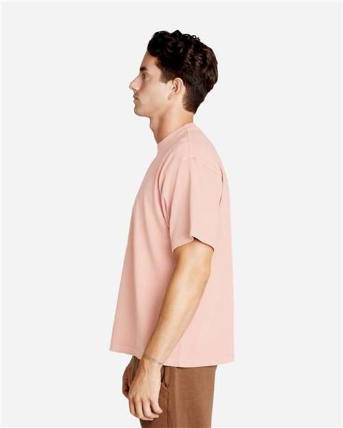 Lane Seven LS16005 Unisex Urban Heavyweight Tee - Pigment Salmon - model side