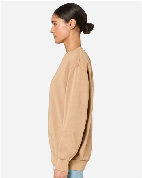 Lane Seven LS16004 Unisex Urban Crewneck Sweatshirt - Pigment Burro - model side